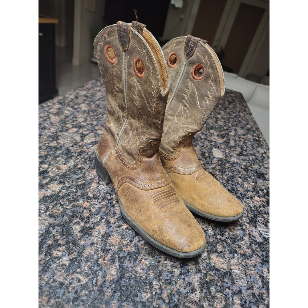 Ariat Fatbaby Heritage Brown Leather Western Boots Round Toe 17241 Womens 5